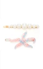 Margherita Set-of-two Resin And Faux Pearl Hairclips