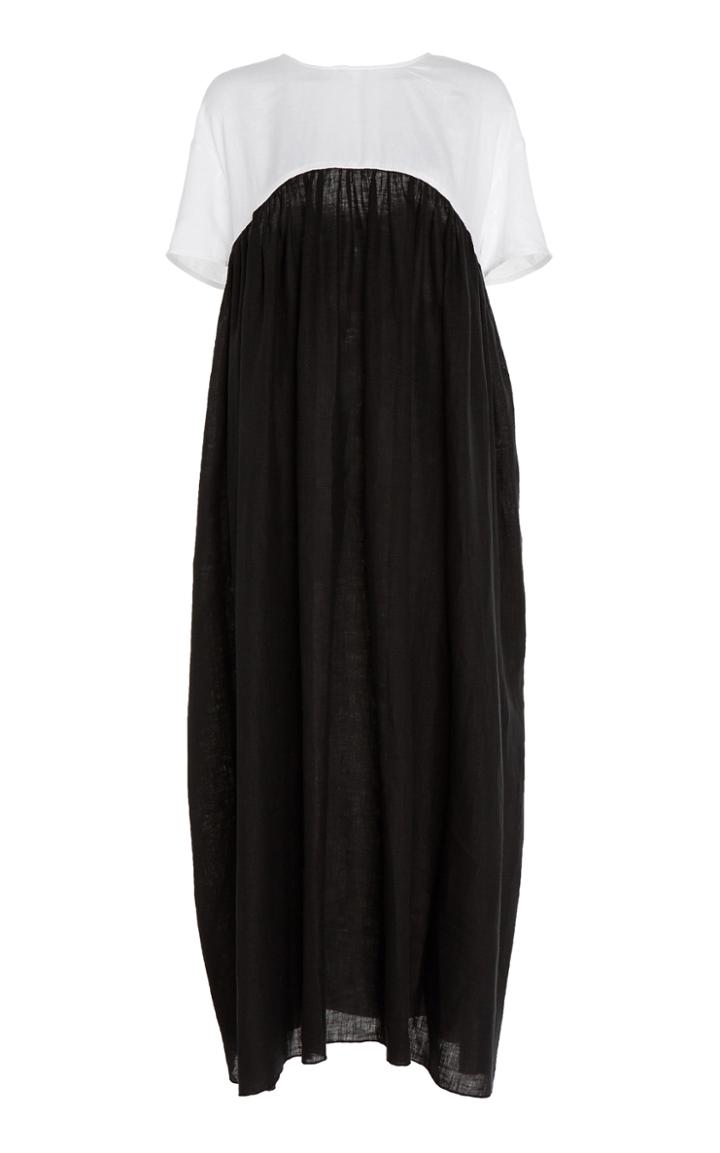 Gl Hrgel Bow-back Linen Maxi Dress