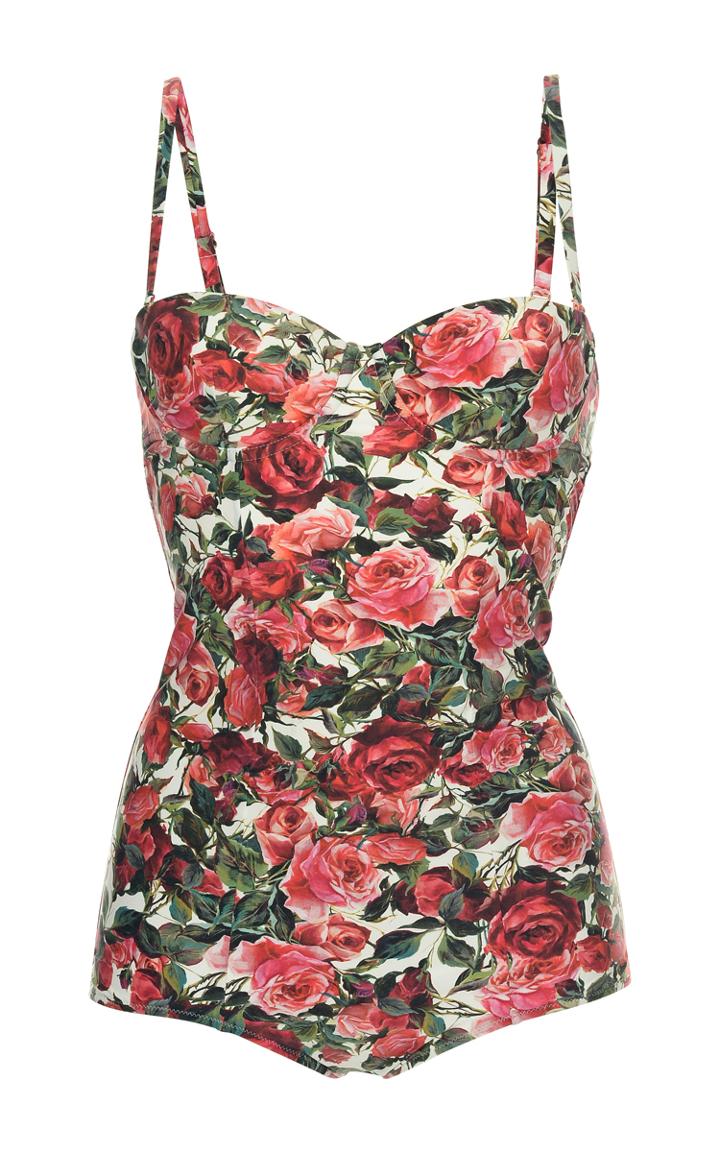 Dolce & Gabbana Floral One Piece Bathing Suit