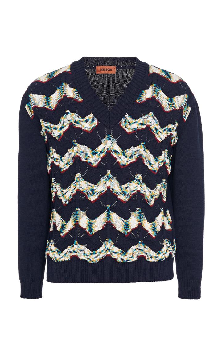 Missoni Zig-zag V-neck Sweater