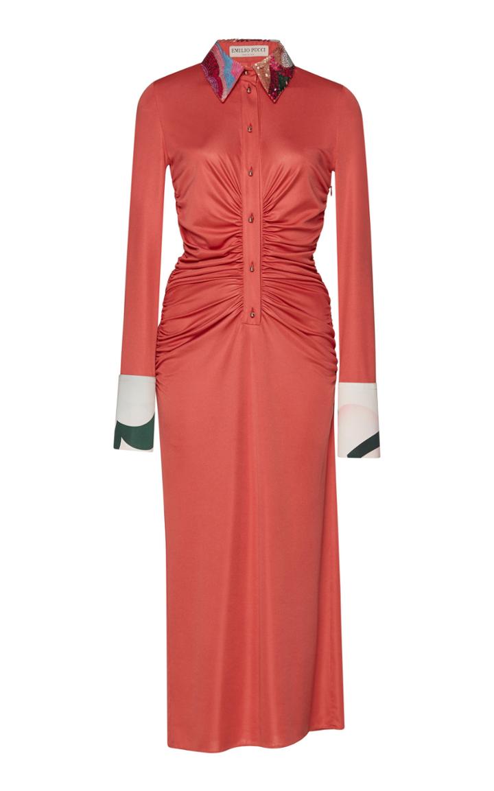 Emilio Pucci Silk Ruched Dress