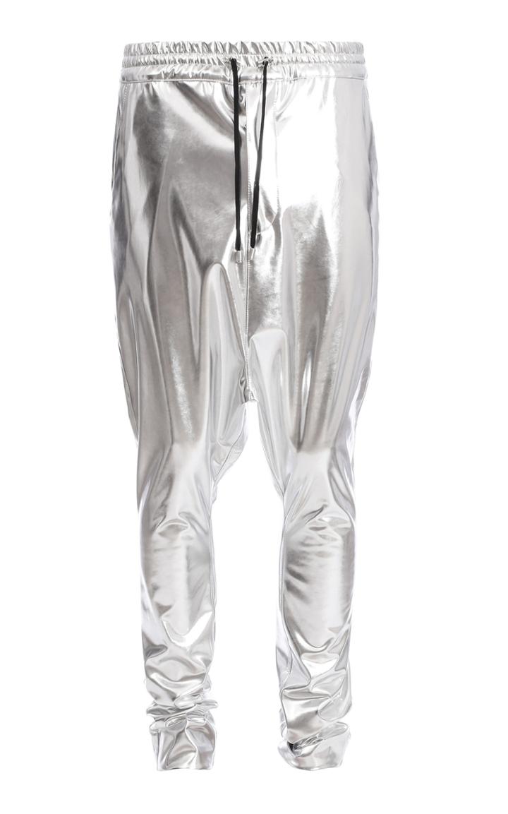 Balmain Low Crotch Silver Pants