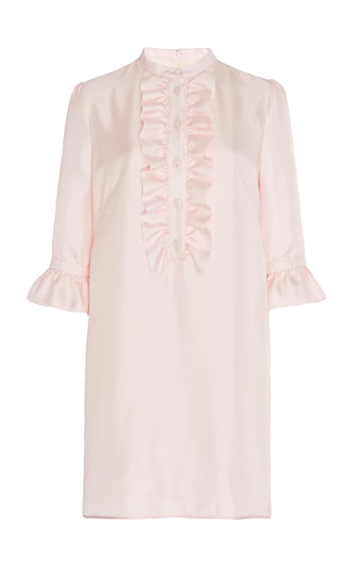 Andrew Gn Ruffle Silk Dress