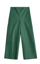 Moda Operandi By Malene Birger Clivia Leather Cropped Wide-leg Pants