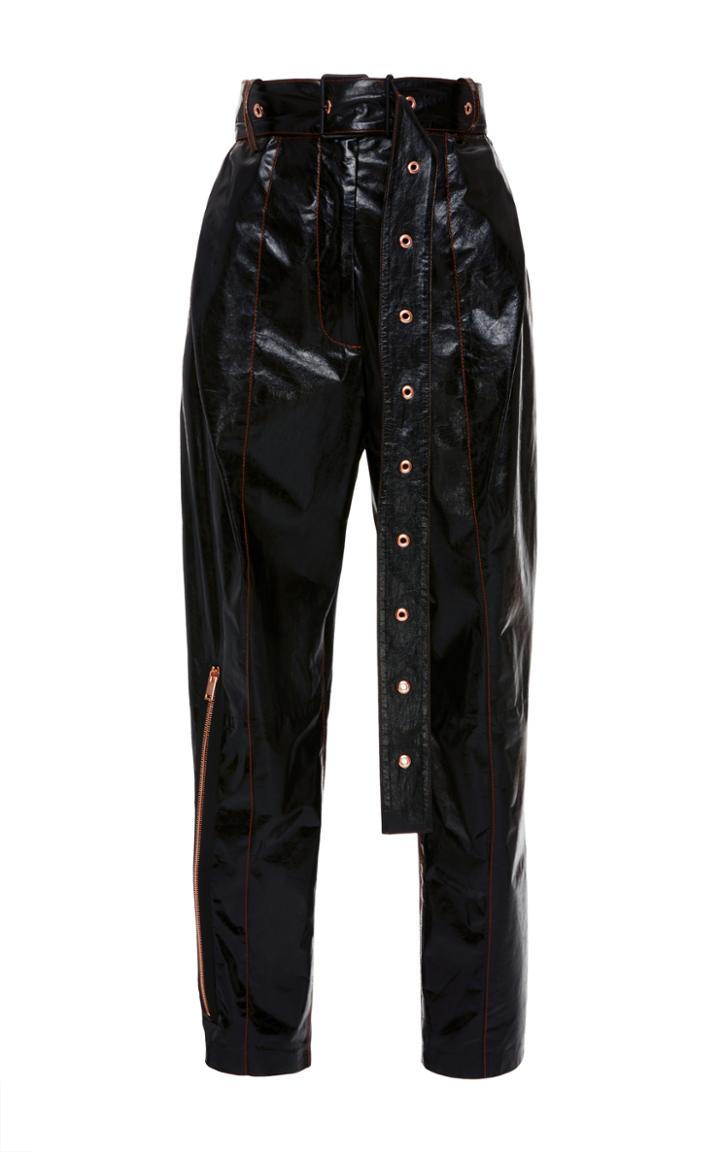 Proenza Schouler Belted Patent Leather Pant