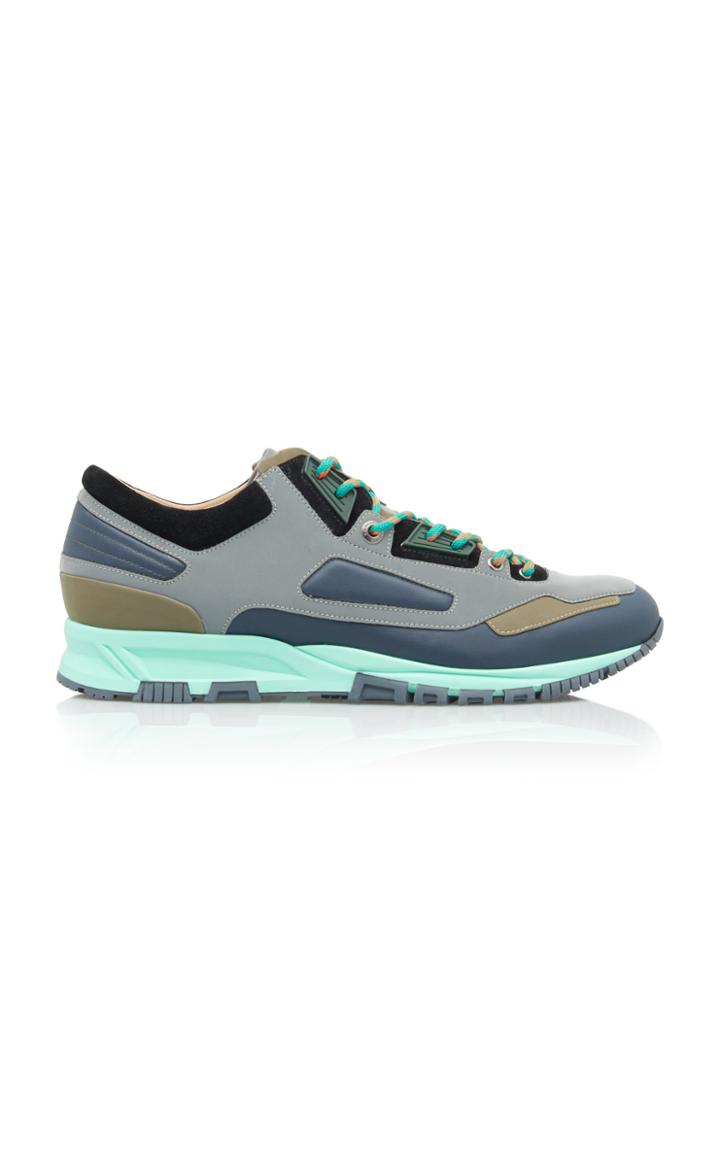 Lanvin Reflective Leather Low-top Sneakers