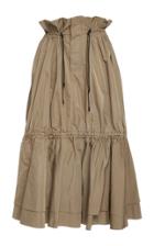 Jonathan Simkhai Rouched Taffeta Midi Skirt