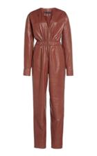 Moda Operandi Zeynep Aray Leather Boiler Jumpsuit