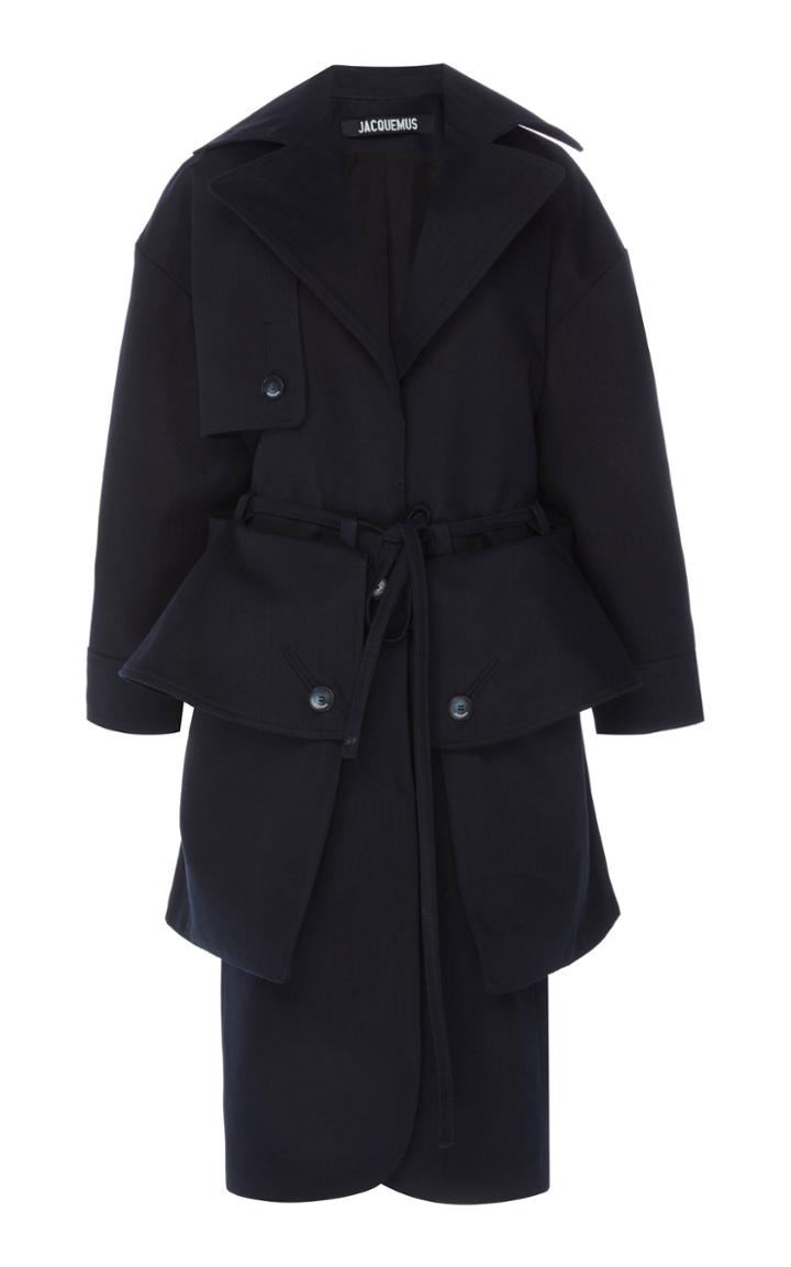 Jacquemus Long Exaggerated Pocket Trench Coat