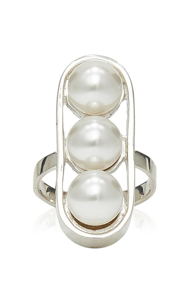 Sophie Buhai Sterling Silver And Faux Pearl Ring