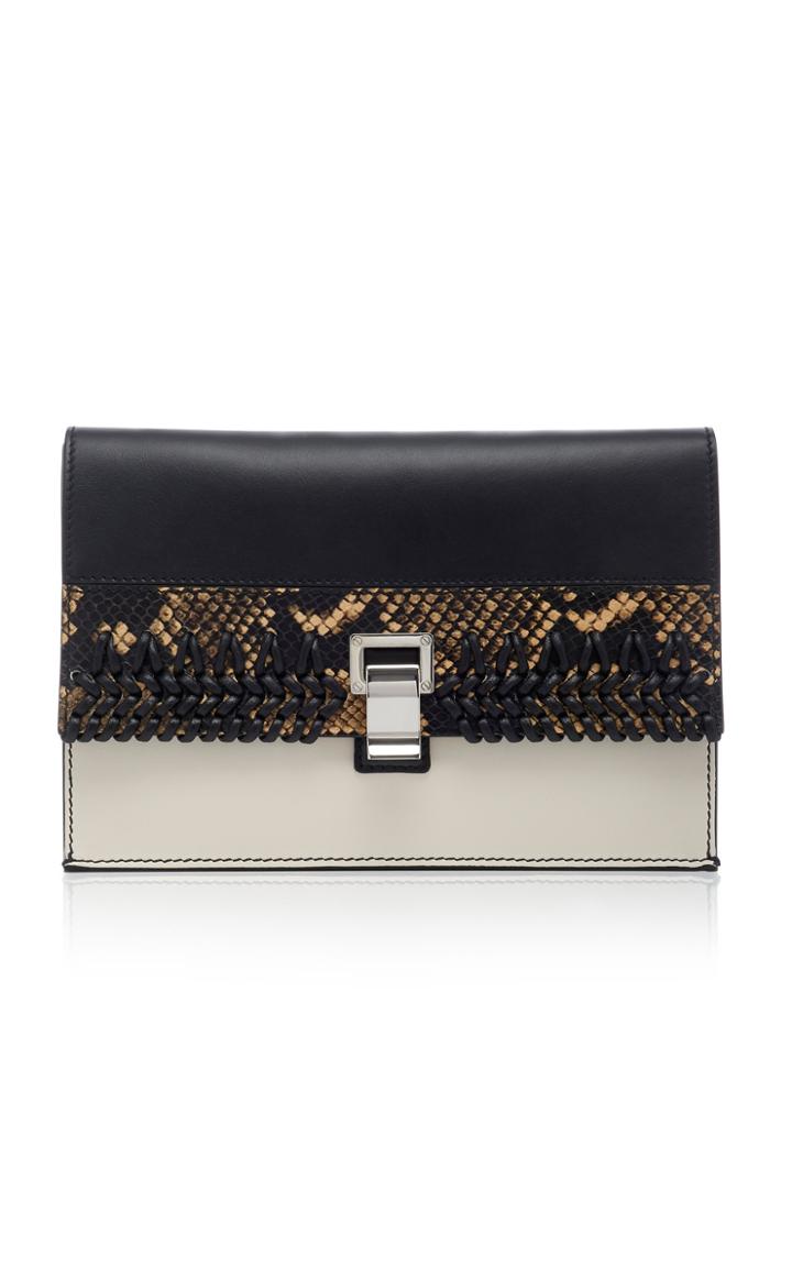 Proenza Schouler Small Lunch Bag Leather And Python Clutch