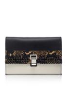 Proenza Schouler Small Lunch Bag Leather And Python Clutch