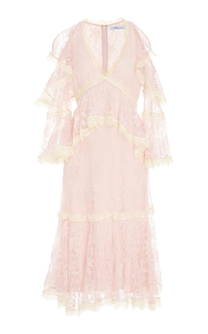 Blumarine Open Shoulder Lace Dress