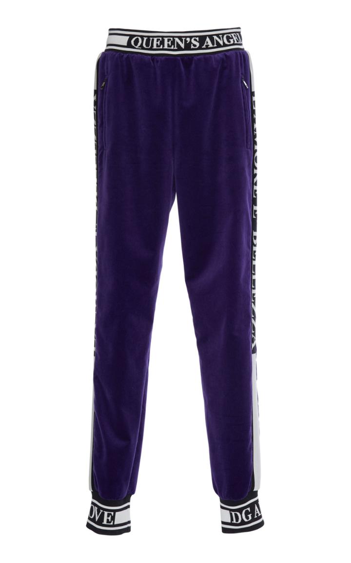 Dolce & Gabbana Velour Track Pants