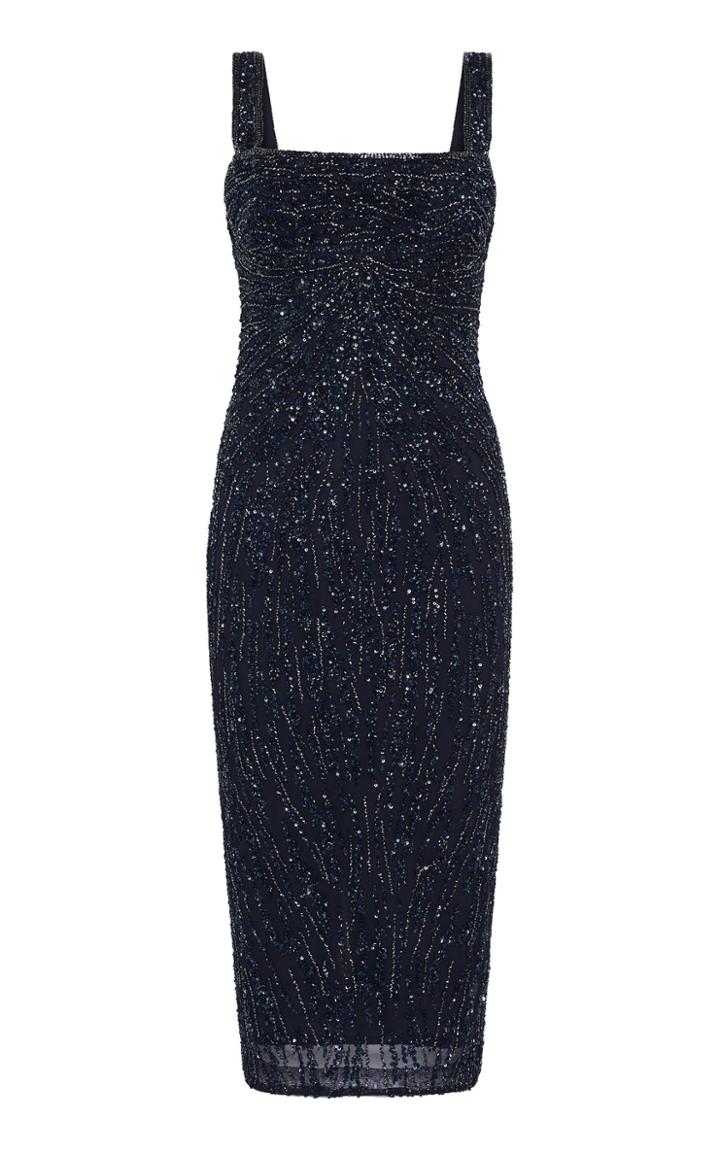 Rachel Gilbert Wanda Sequin-embellished Georgette Midi Dress