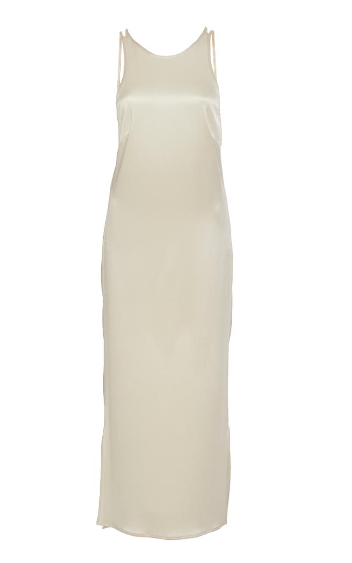 Deveaux Satin-backed Crepe Midi Dress