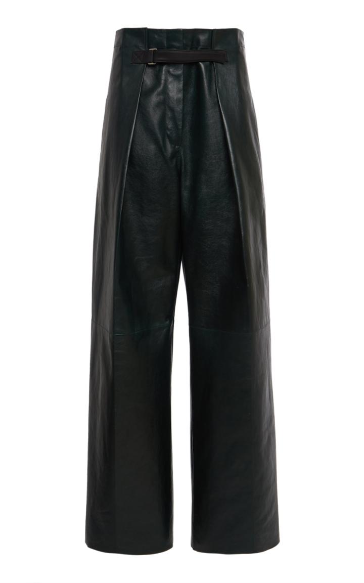 Moda Operandi Jil Sander Wide Leg Leather Pant