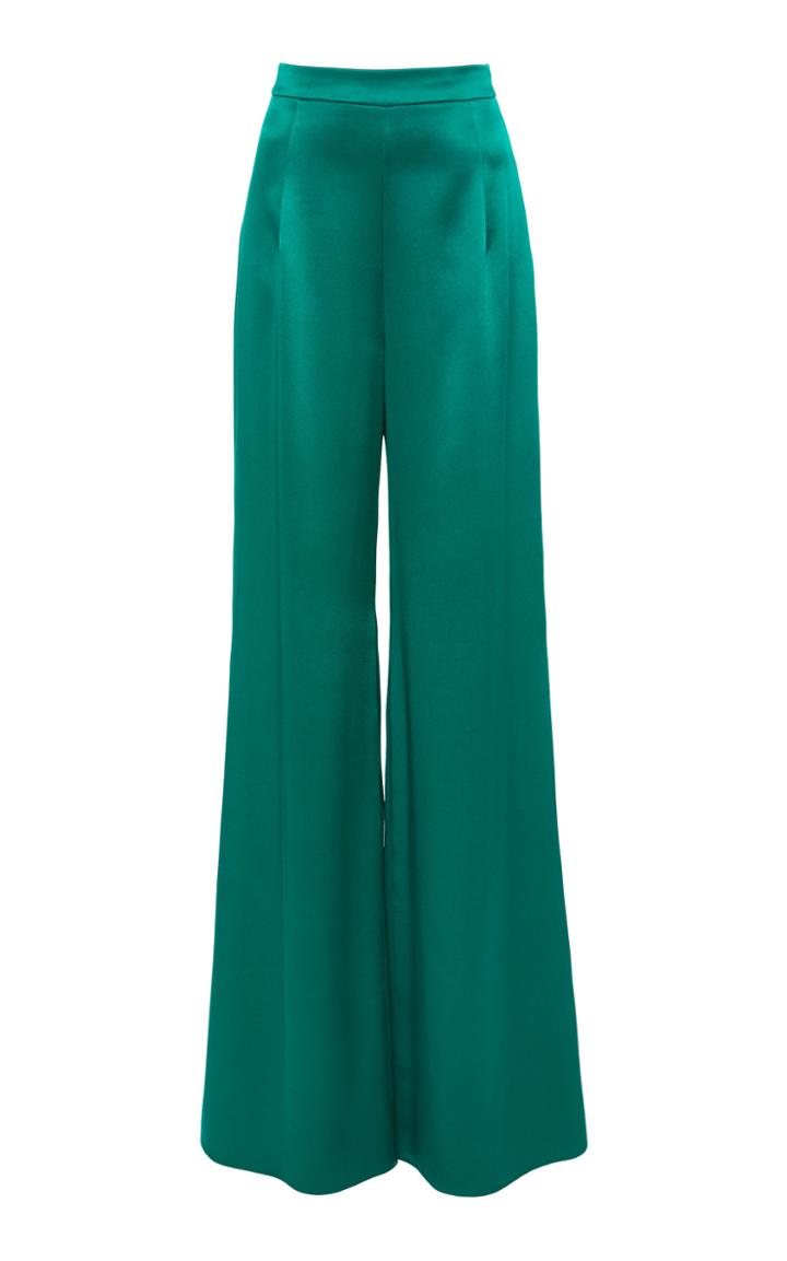 Cushnie High-rise Wide-leg Silk Trousers