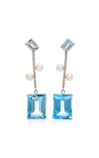Mateo 14k White Gold And Multi-stone Earrings