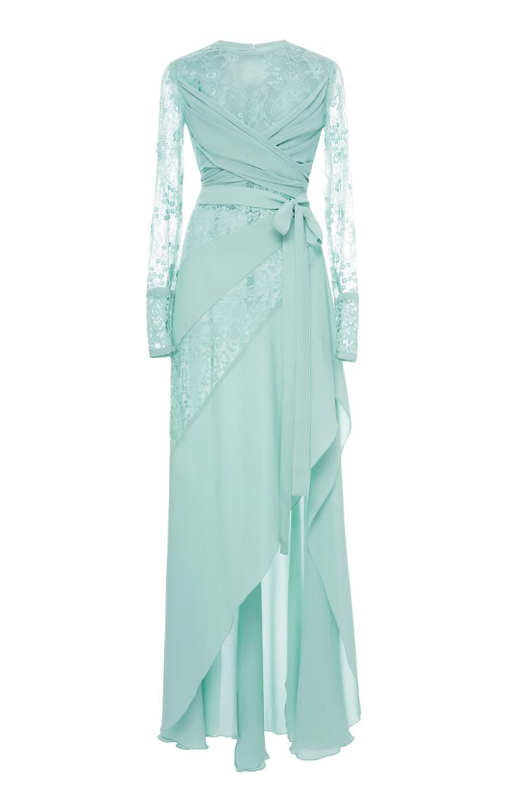 Elie Saab Long Sleeve Lace Gown