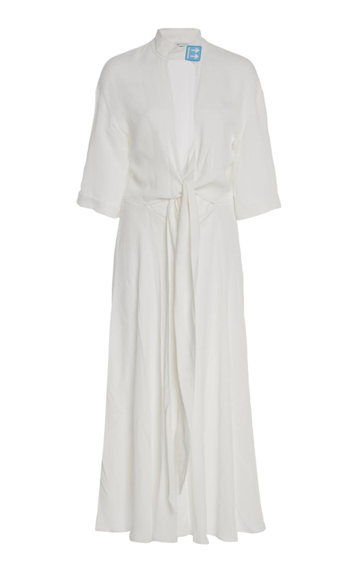 Off-white C/o Virgil Abloh Slit-front Crepe Midi Dress