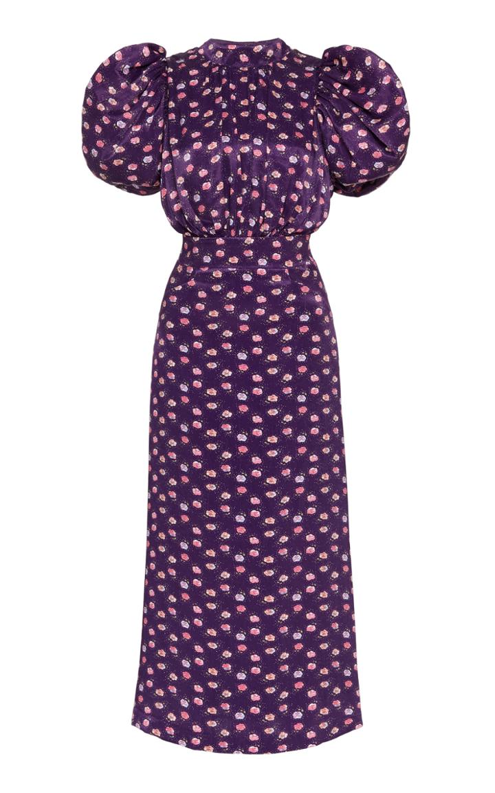 Rotate Dawn Satin Midi Dress