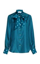 Luisa Beccaria Twill Printed Blouse