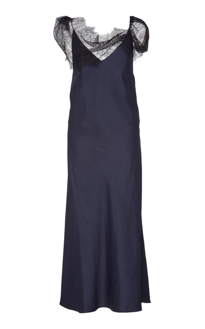 Christopher Esber Lace Satin Draped Dress