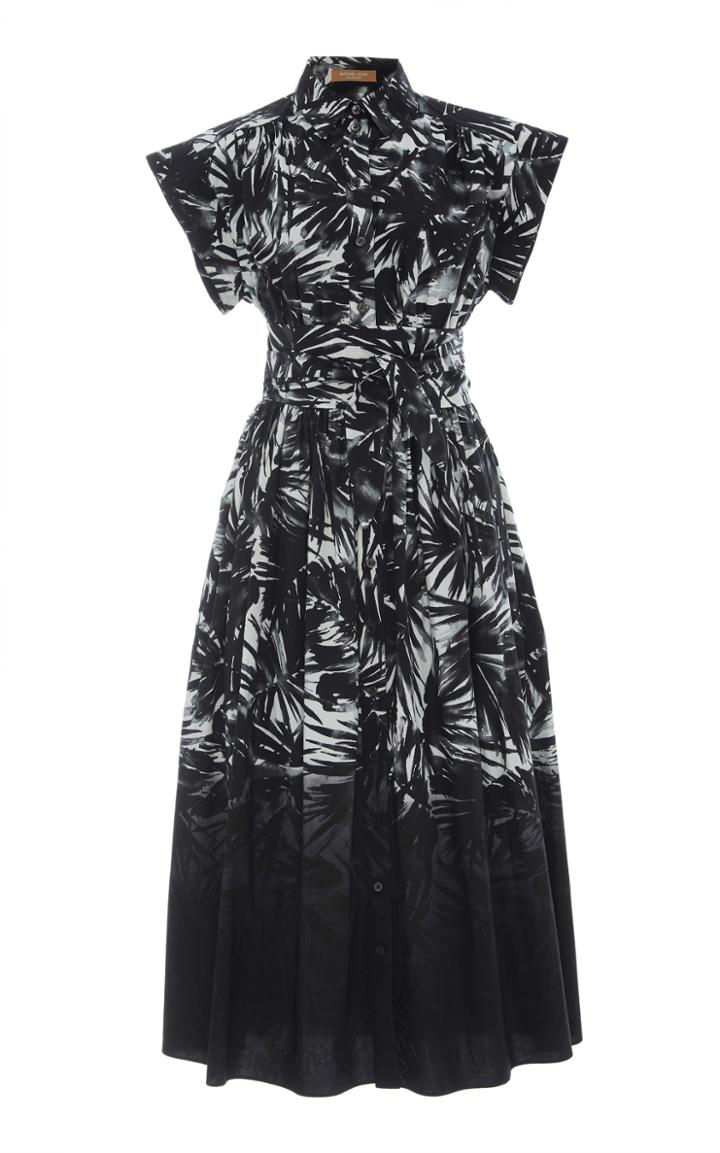 Michael Kors Collection Dip Dye Wrap Waist Shirt Dress