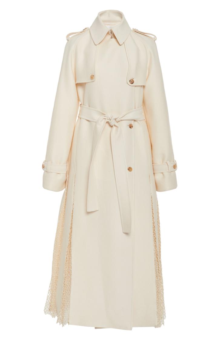 Gabriela Hearst Lipara Silk-macrame Pleated Trench