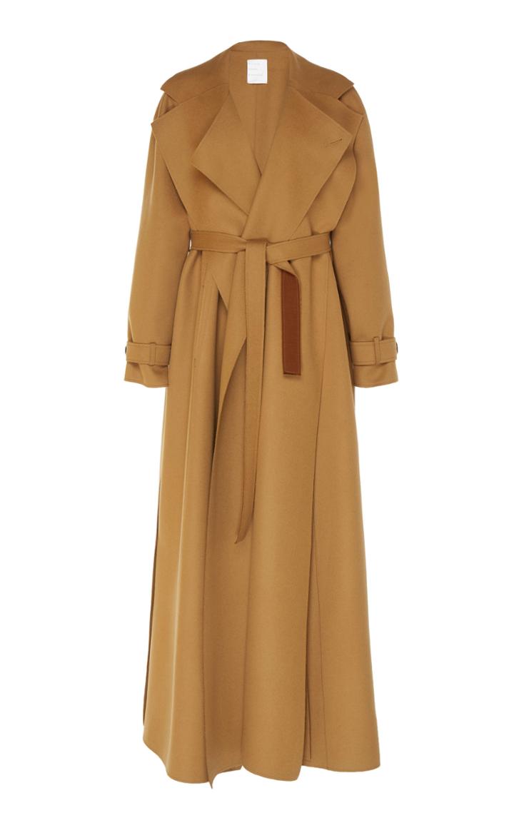 Maison Rabih Kayrouz Wool Floor Length Trench Coat