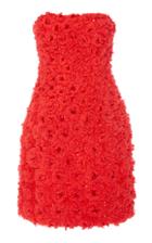 Pamella Roland Embroidered Floral Mini Dress