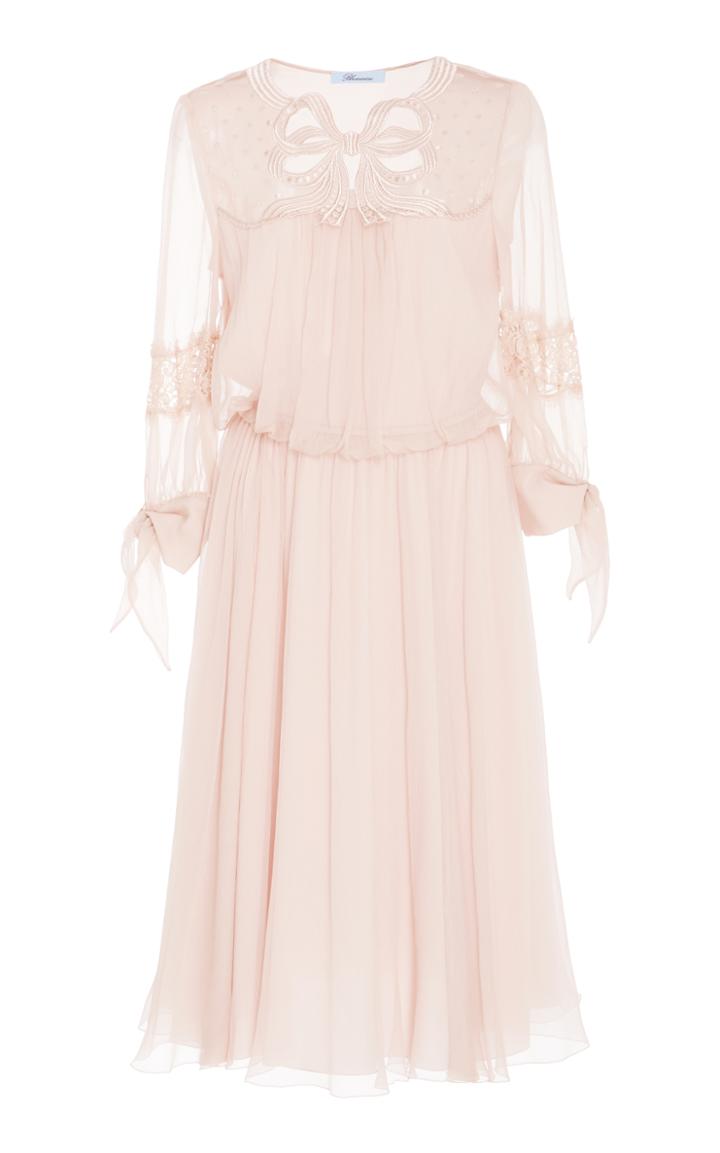 Blumarine Embroidered Bow Dress