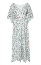 Gl Hrgel Belted Floral-print Linen Midi Dress
