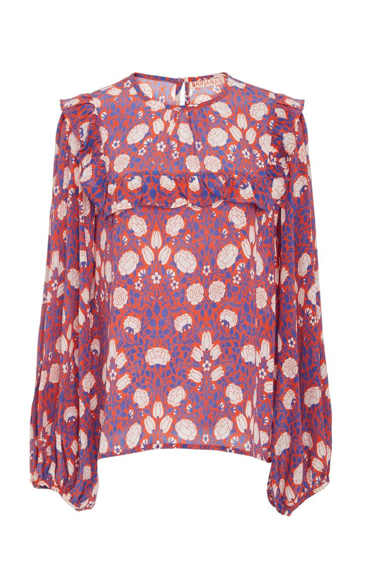 Banjanan Angela Print Silk Crepe Top