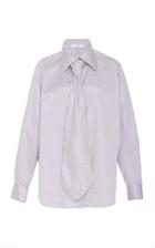 Moda Operandi Area Cystal-embellished Tie-accented Printed Shirt Size: Xs