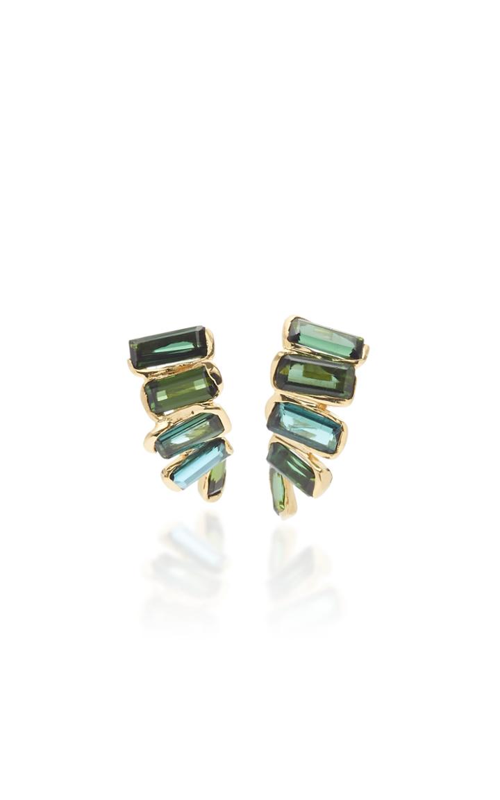 Kika Alvarenga Kaxinawa 18k Gold And Tourmaline Earrings