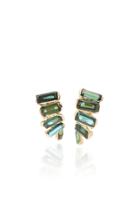 Kika Alvarenga Kaxinawa 18k Gold And Tourmaline Earrings