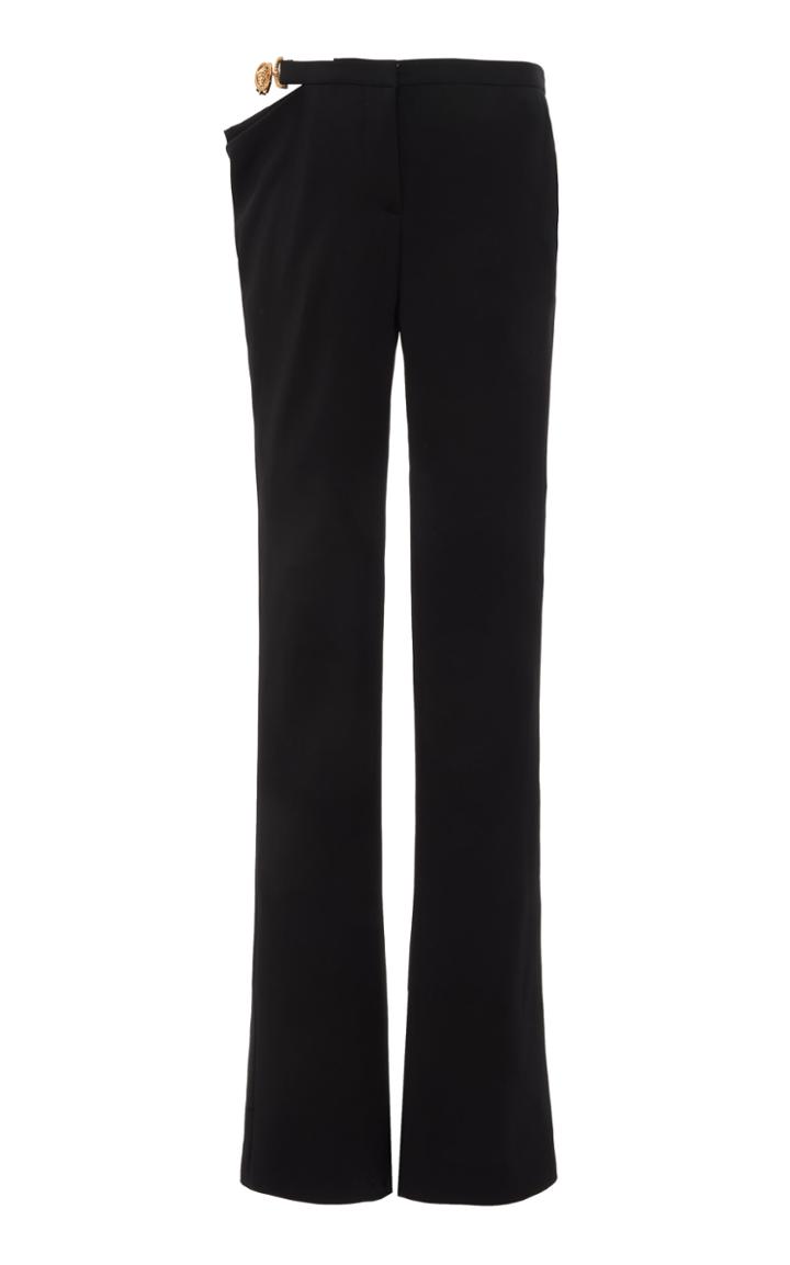 Moda Operandi Versace Cutout Crepe Flared Pants