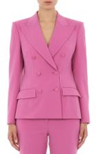 Moda Operandi Alberta Ferretti Wool-blend Gabardine Double-breasted Cropped Blazer