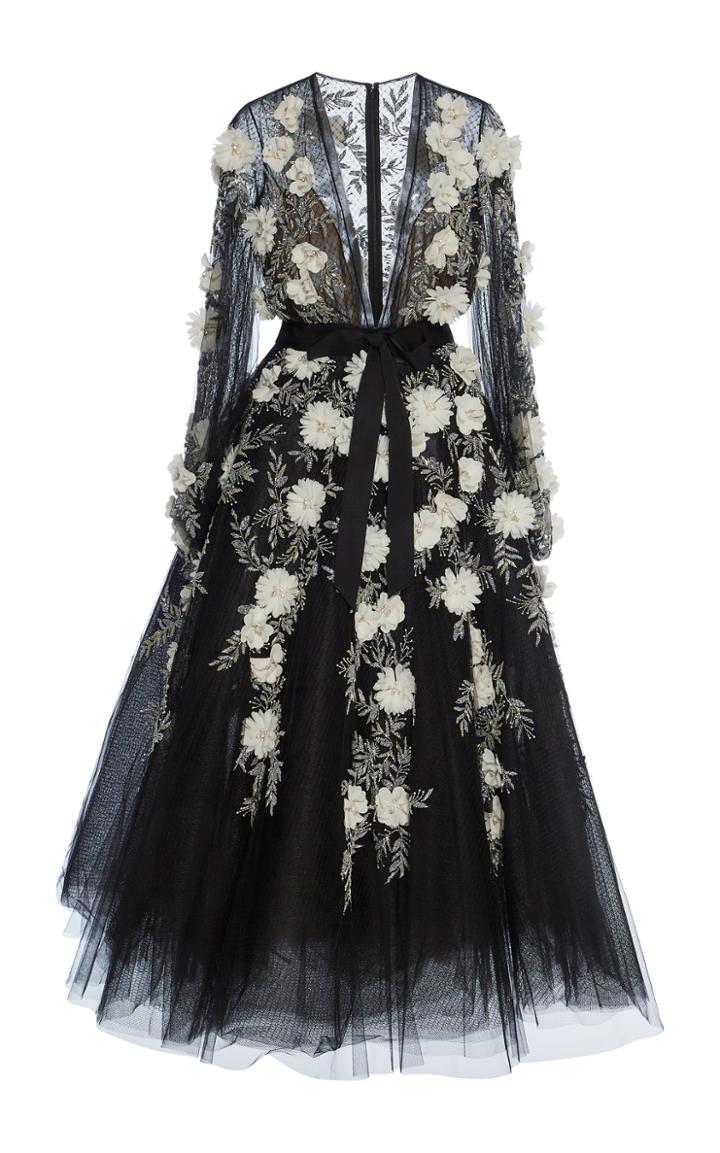 Marchesa Embellished Tulle Gown