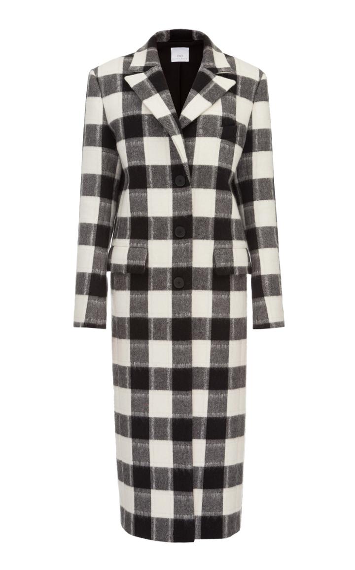 Elenareva Full-length Wool Checked Coat