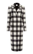 Elenareva Full-length Wool Checked Coat