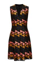 Etro Zig Zag Illusion V-neck Dress