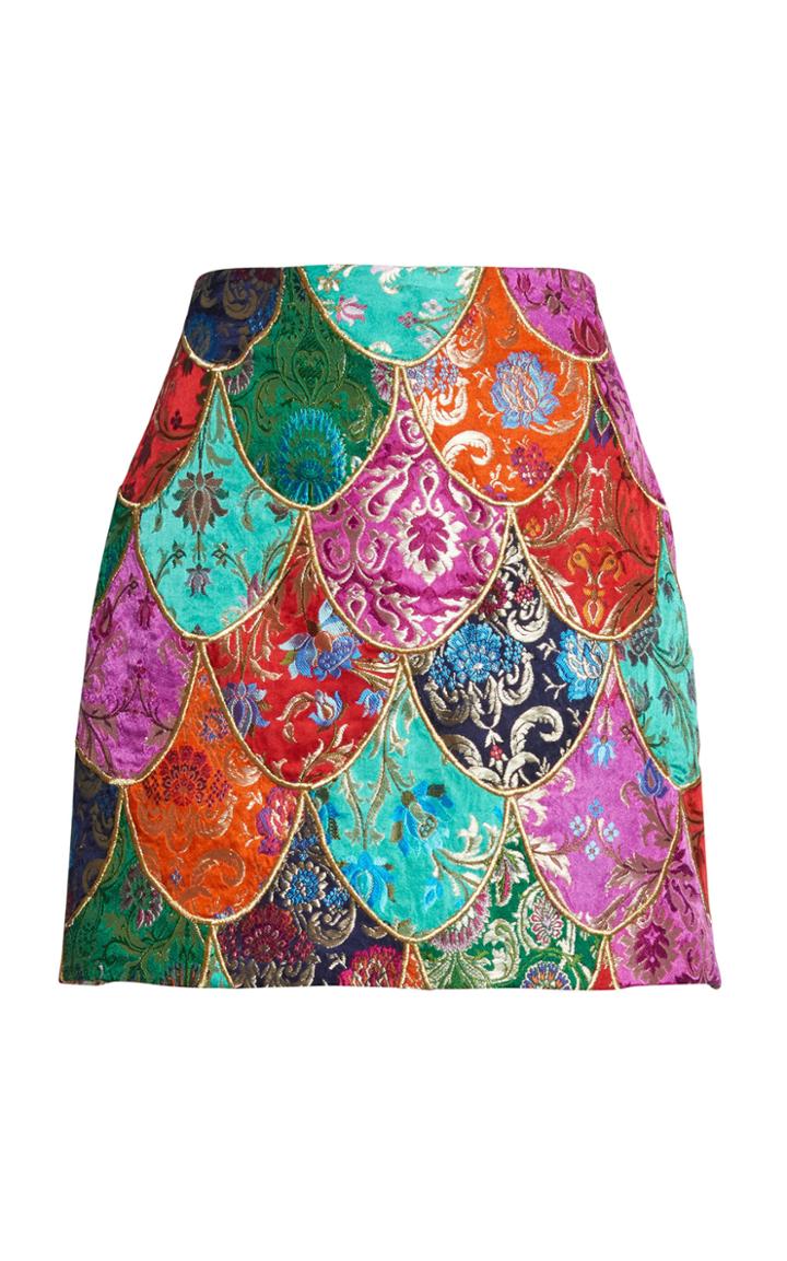 Romance Was Born Donovan Mini Brocade Skirt