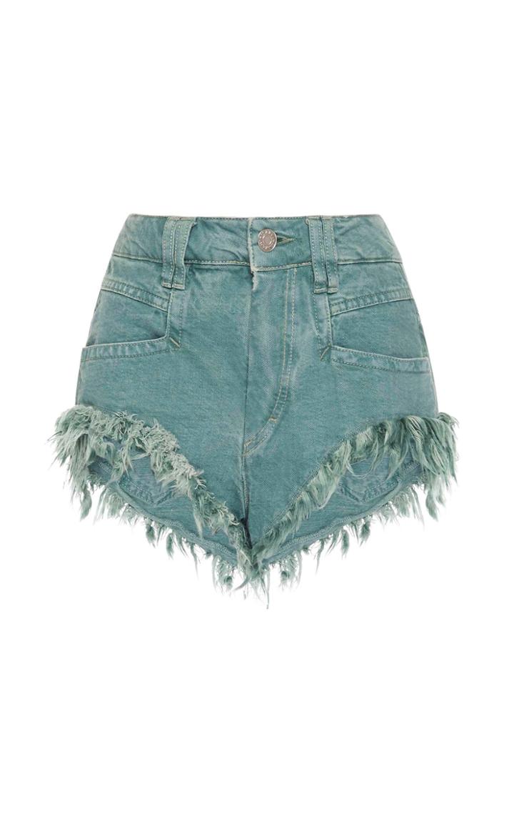 Moda Operandi Isabel Marant Eneida Frayed Shorts Size: 36