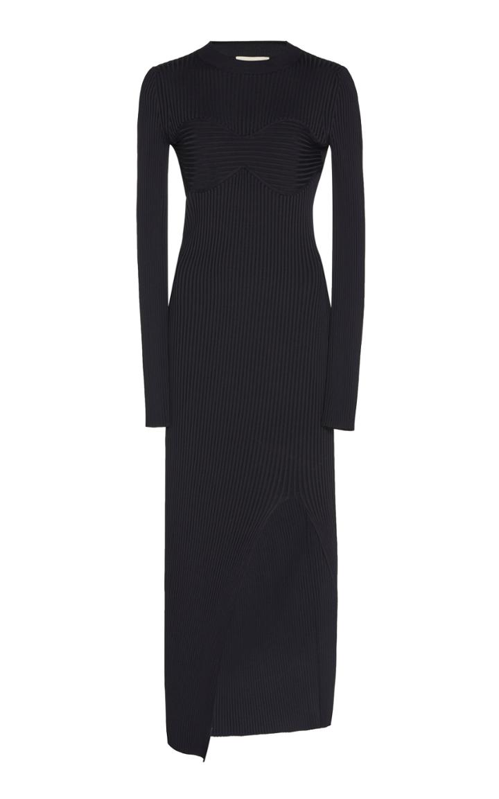 Khaite Evlynne Ribbed-knit Cotton Dress