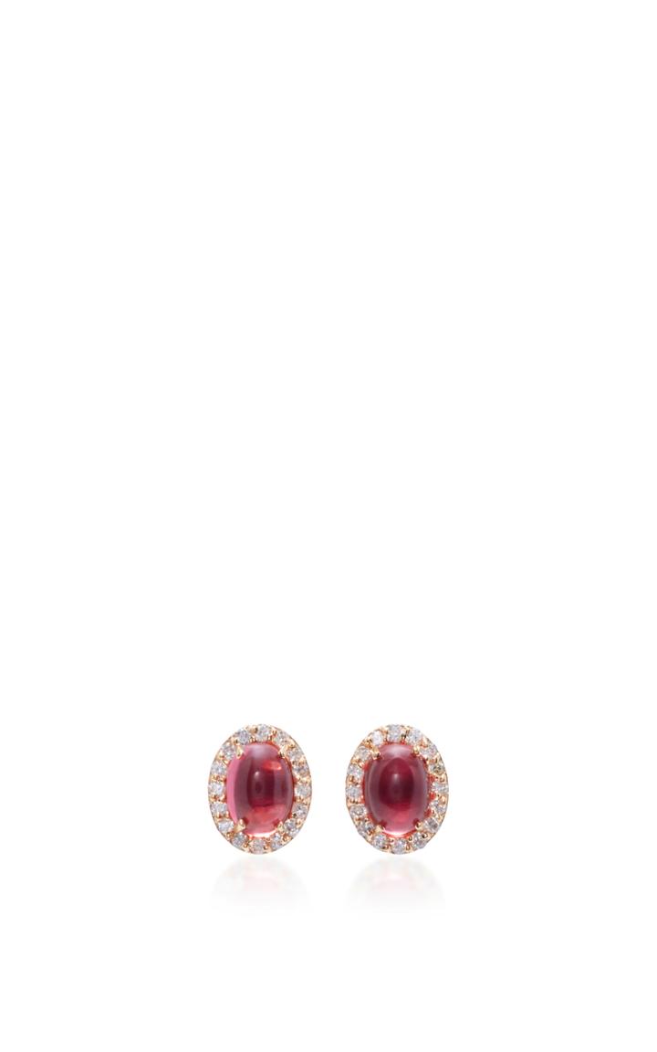 Marlo Laz 14k Gold Diamond And Tourmaline Earrings