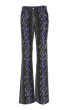 Moda Operandi Versace Python Cotton Gabardine Flared-leg Jeans