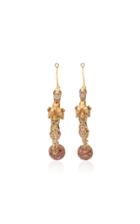Sylvie Corbelin Chimera 18k Gold Ruby And Diamond Earrings